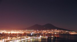 Ночной вид, Неаполь, Италия