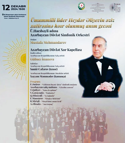 Ümummilli Lider Heydər Əliyevin anım gününə həsr olunmuş konsert keçirilib